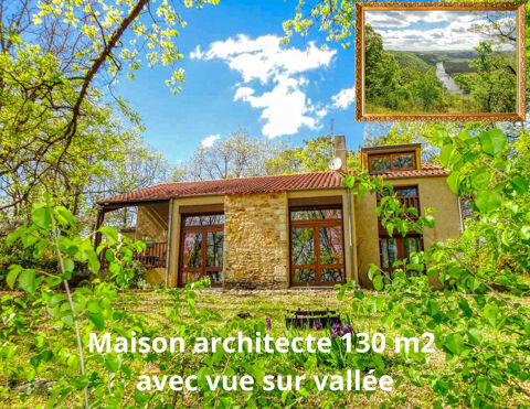   MAISON D ARCHITECTE 130m2 AU COEUR DE 4000M2 DE NATURE 3 MN DE PRAYSSAC Maison - 5 pice(s) - 130 m