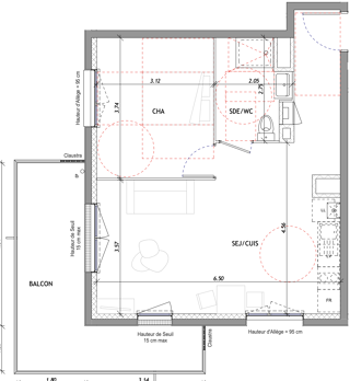  Appartement � vendre 2 pi�ces 47 m�