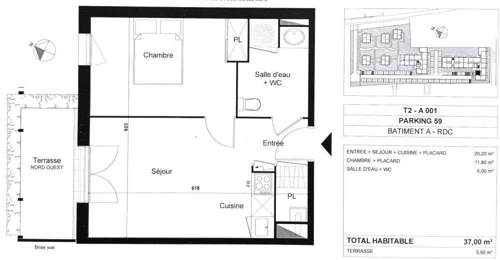 Vente Appartement A VENDRE  joli appartement T2 avec terrasse  et parking à Andernos-les-Bains Andernos les bains