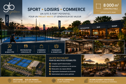  ACTIF IMMOBILIER ET COMMERCIAL   8 000 M2 CONSTRUCTIBLES   OCCITANIE   SUD DE LA FRANCE   MURS ET FONDS DE COM 
