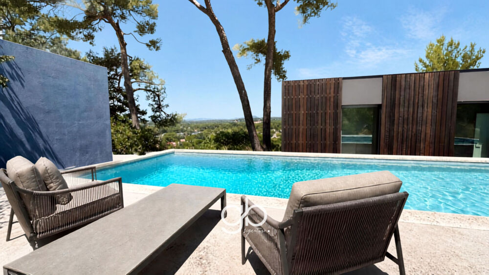 Vente Maison MAISON À VENDRE À CASTELNAU-LE-LEZ   VILLA D'ARCHITECTE DE PLAIN-PIED, 5 SUITES, PISCINE ET VUE Castelnau le lez