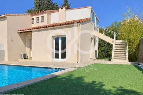   Villa r�nov�e avec piscine � Teyran   95 m2 sur parcelle d'environ 389 m2 dans environnement calme et recherch Maison - 4 pi�ce(s) - 95 m�