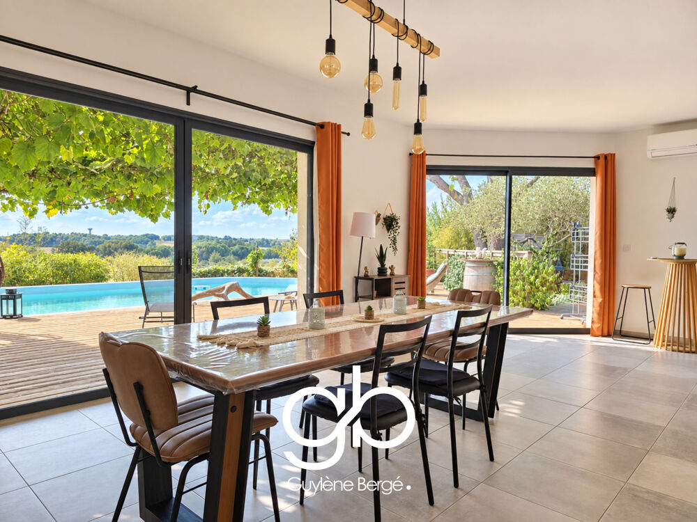 Vente Maison BOISSERON - VILLA DE PLAIN-PIED 4 CHAMBRES   PISCINE SANS VIS-À-VIS   VUE DÉGAGÉE Boisseron