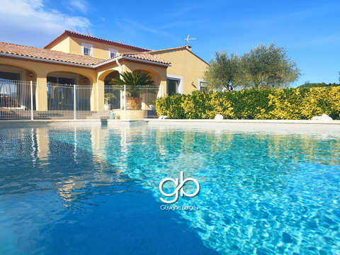   VILLA PROVENCALE - JARDIN FRUITIER - PISCINE AU SEL - POOL HOUSE 40M2 - PIGNAN - 4 CHAMBRES - GARAGE 110M2 - CALME ABSOLU - TERR Maison - 6 pi�ce(s) - 192 m�