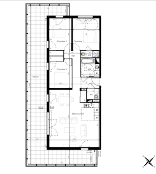  Appartement � vendre 4 pi�ces 89 m�