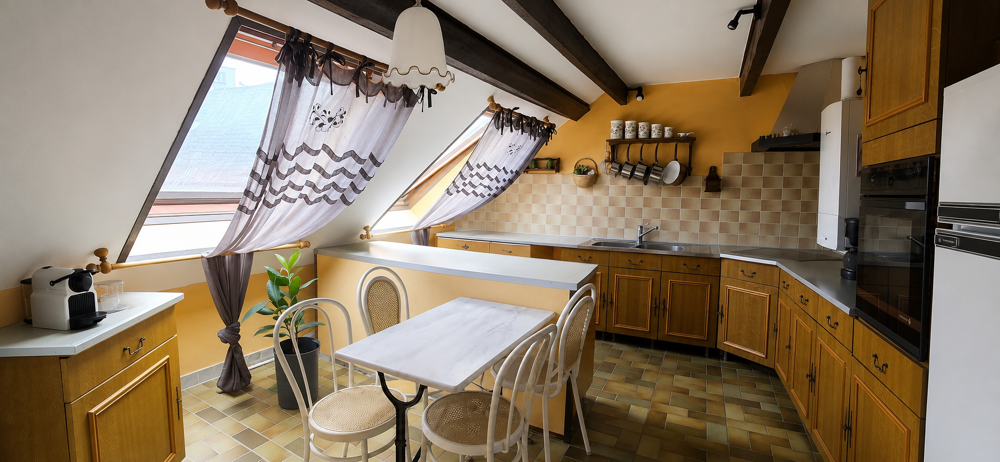 Loft mansardé chaleureux et naturel