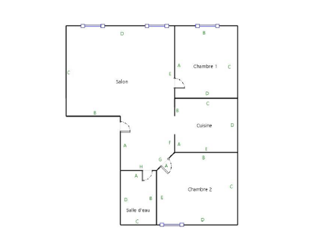  Appartement � louer 3 pi�ces 45 m�