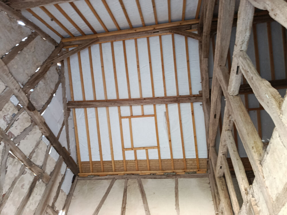 Granges 180 m2 au sol, toitures neuves à aménager sur un terrain 3645 m2.