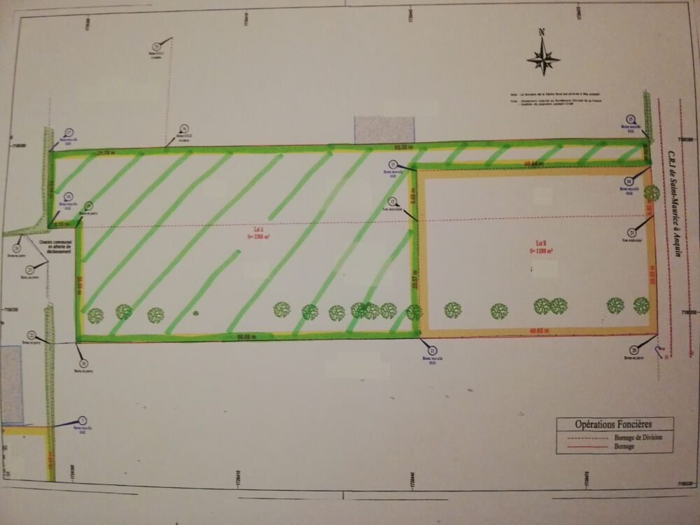 Vente Terrain Terrain constructible de 2388 m2 Aillant sur tholon