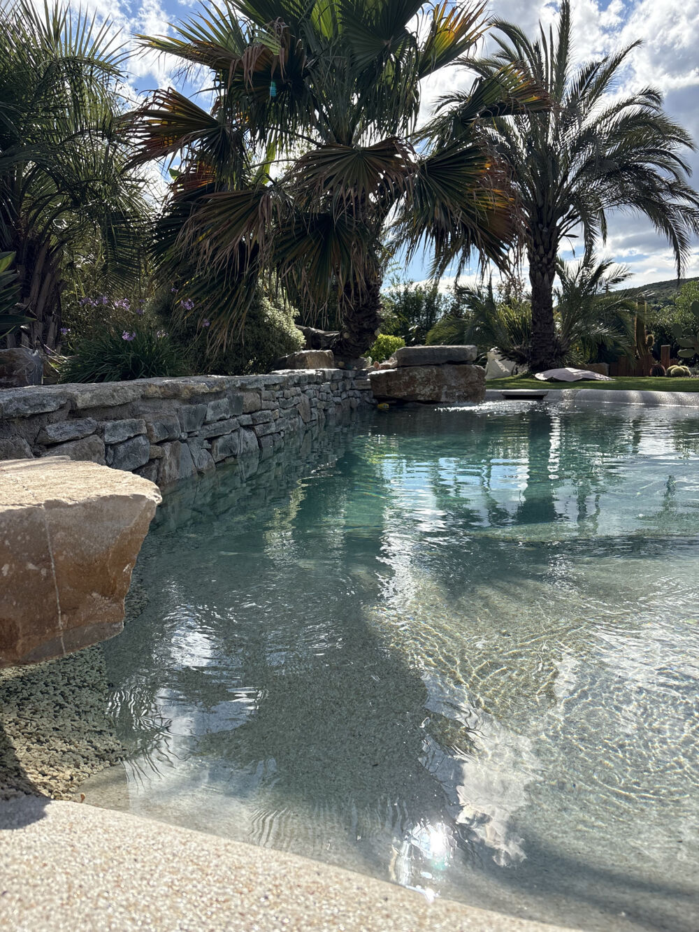 Exceptionnelle villa avec son magnifique lagon et jardin tropical.