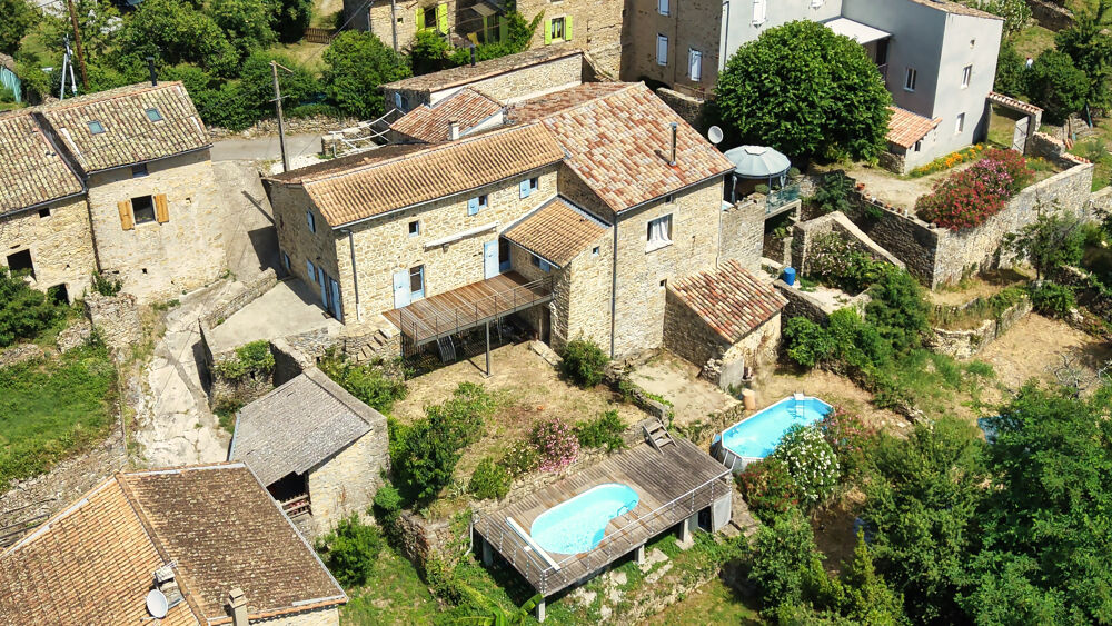 Vente Maison Secteur Vesseaux. Bâtisse en pierre avec Studio indépendant et piscine Aubenas
