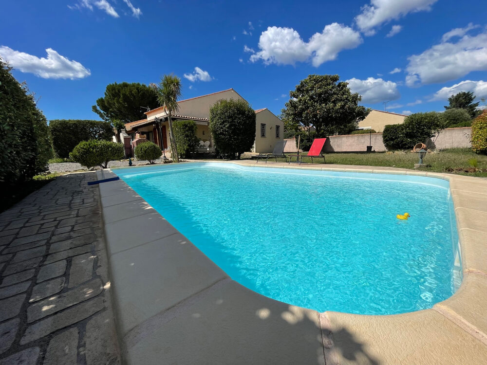 34480 Saint-Géniès-de-Fontedit, villa de 160 m2 avec terrain de 1300 m2, 4 chambres, piscine
