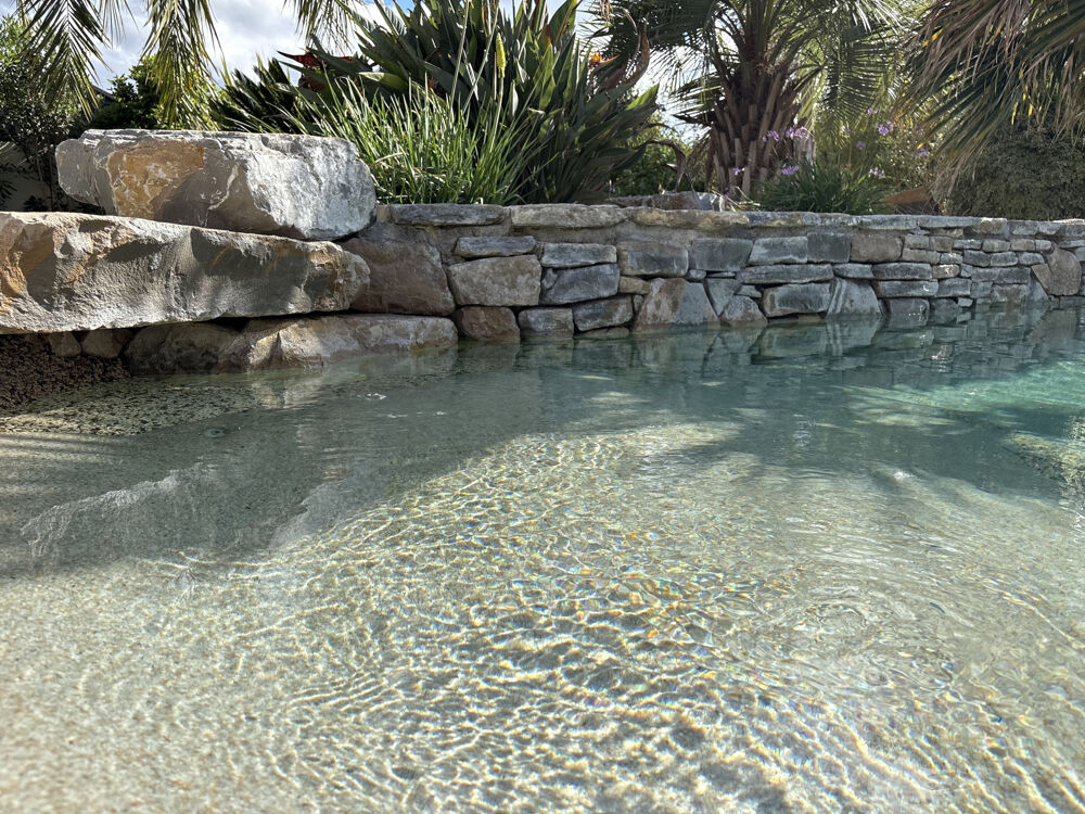Exceptionnelle villa avec son magnifique lagon et jardin tropical.