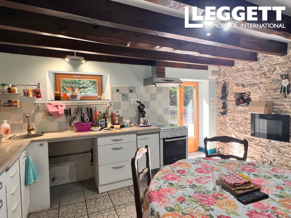 Totalement privé, caché de la vue, grande propriété en pierre, modernisée, ferme, petit bois et grand terrain.