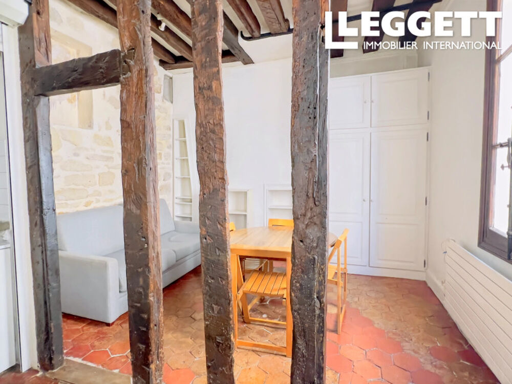 Vente Appartement Paris 4, Ile St-Louis, adresse patrimoniale à 2 pas de la Seine, 19m2 au 2e d'un bel immeuble calme de 1800 Paris 4