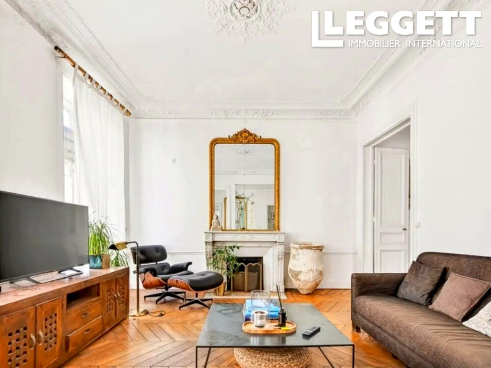Vente Appartement 75004, ÎLE SAINT-LOUIS, un appartement élégant (4 pièces - 2 chambres) au 1er étage offrant 91,3 m² Paris 4
