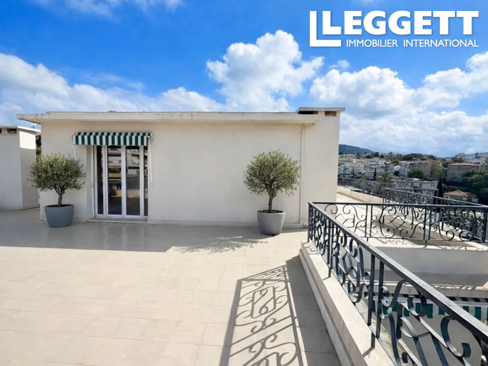 Vente Appartement Dernier étage. Apt 4P  134m² + terrasse de 152m². 2 chambres, 1SdB, 1 SdE, 2 wc's. Cave. Boxe double +  xx000? Nice