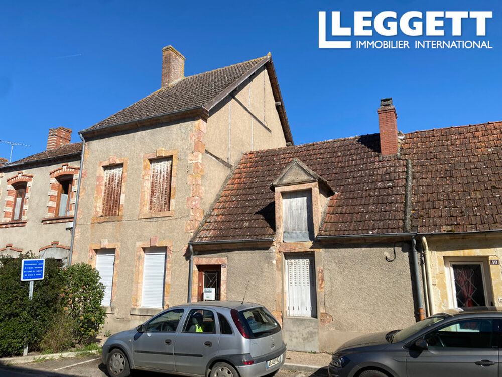 Vente Maison Maisons mitoyenne dans le village de Cher, avec 4 chambres, grange attenante et combles aménageables. Saulzais-le-potier