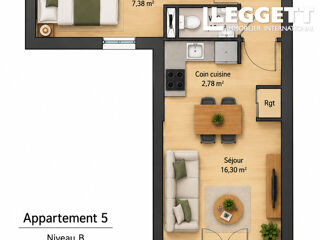 Vente Appartement Appartement à La Plagne (32,5m²) avec une chambre, vues sur le Mont Blanc et 150m à la piste. La plagne
