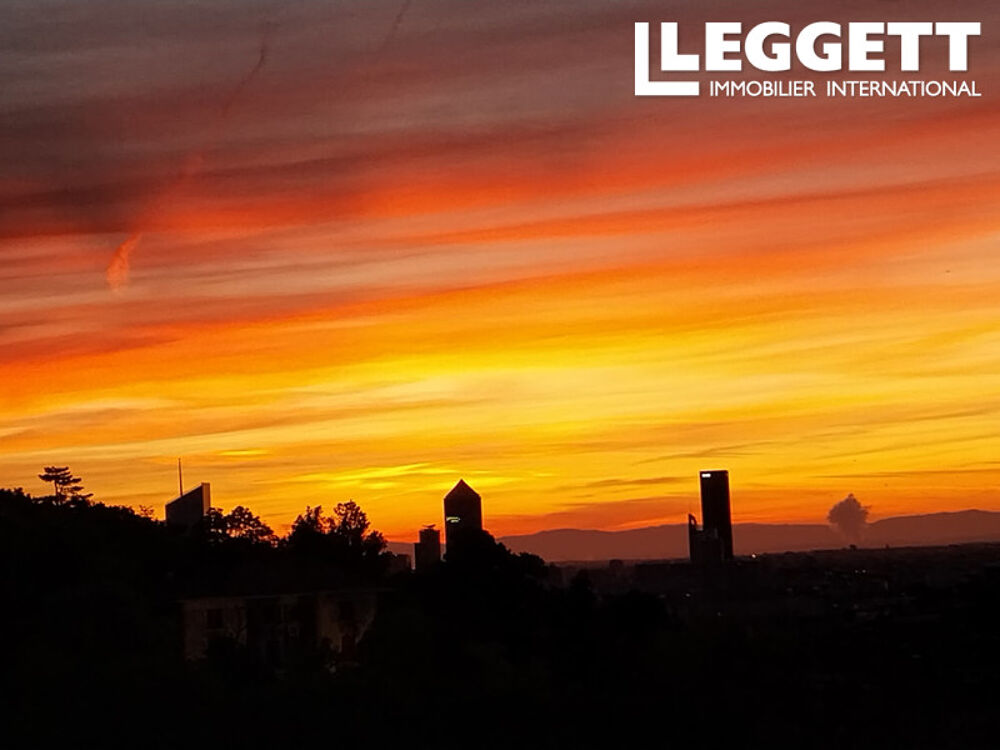 L'exception à Lyon : vue imprenable sur la ville et les Alpes, jardin privatif 150 m² plus cave à vin voûtée
