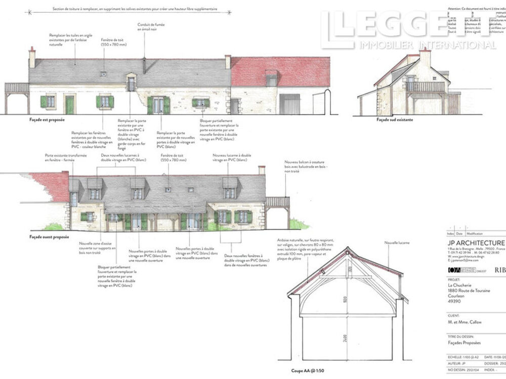 Vente Maison Propriété bénéficiant d'un permis de construire permettant de créer une belle propriété, avec Gites. CourlÉon