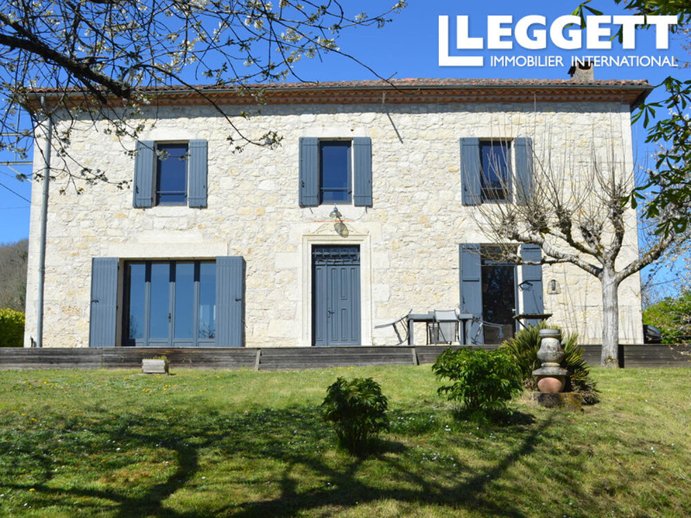 with unobstructed views of the hills, a beautiful stone property featuring a holiday cottage and a pool