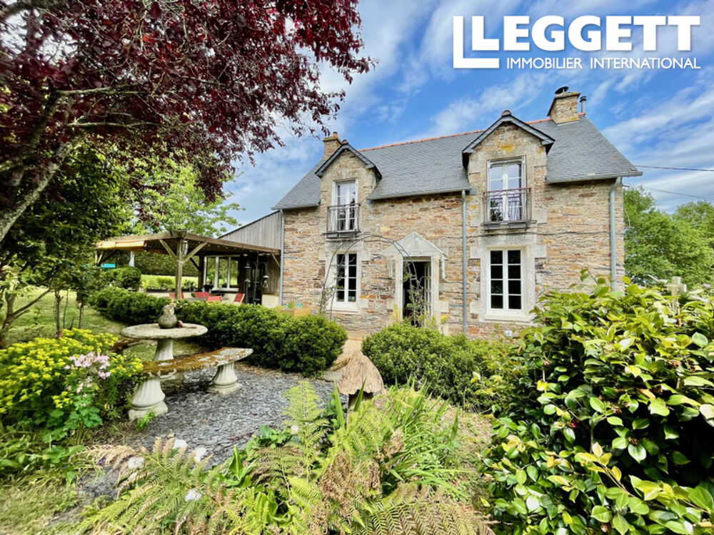 Vente Maison 2 km de Malestroit. Charmante maison non mitoyenne en pierre, située dans un hameau bucolique, Jardin, Garage. Saint-marcel