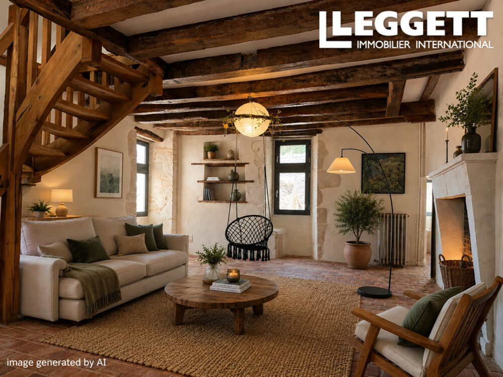 Vente Maison Maison de ville ancienne en pierre, deux chambres, située dans le veille quartier, avec terrasse vue Creuse Le blanc