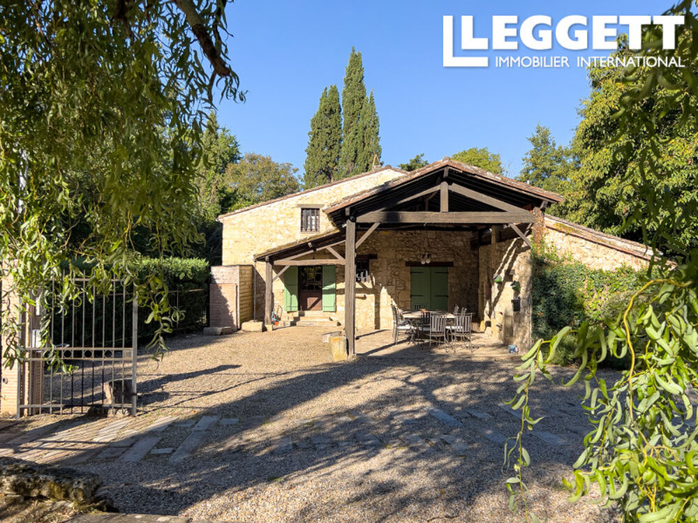 Vente Maison Près de Pessac-sur-Dordogne ? maison en pierre 6 ch., piscine chauffée et accès direct à la Dordogne Juillac
