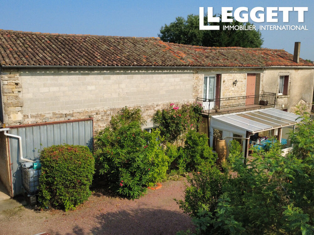 Vente Maison Grande maison de campagne en pierre ? 174 m² habitables ? 6 chambres ? Terrain clos de 780 m² ?  (16240) Paizay-naudouin-embourie