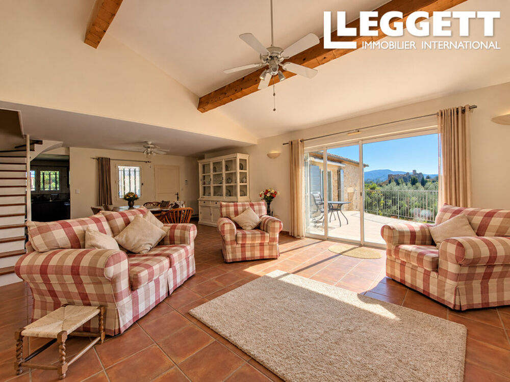 Vente Maison Villa 4 chambres avec piscine, vue panoramique et grand terrain dans domaine sécurisé près de la Méditerranée Durban-corbiÈres