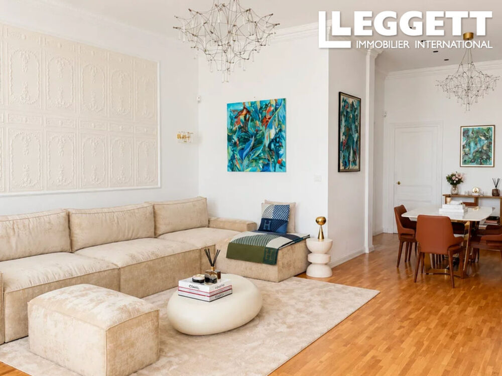 Vente Appartement Cannes, Superbe 4 pièces bourgeois de 121 m², lumineux, vue mer, parking et calme. Cannes