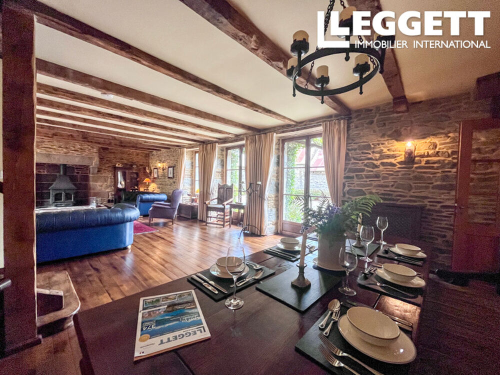 Maison de Maître 4 chambres à Trans-la-Forêt, Bretagne, avec potentiel gîtes et étang privé