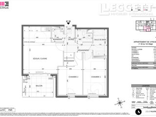  Appartement  vendre 3 pices 69 m