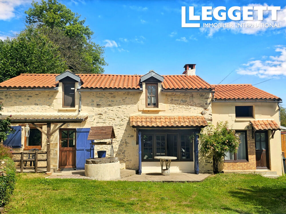 Maison de charme 137 m² avec piscine, 3 chambres, dépendances et prairie de 7 822 m² à Saint-Hilaire-le-Voust