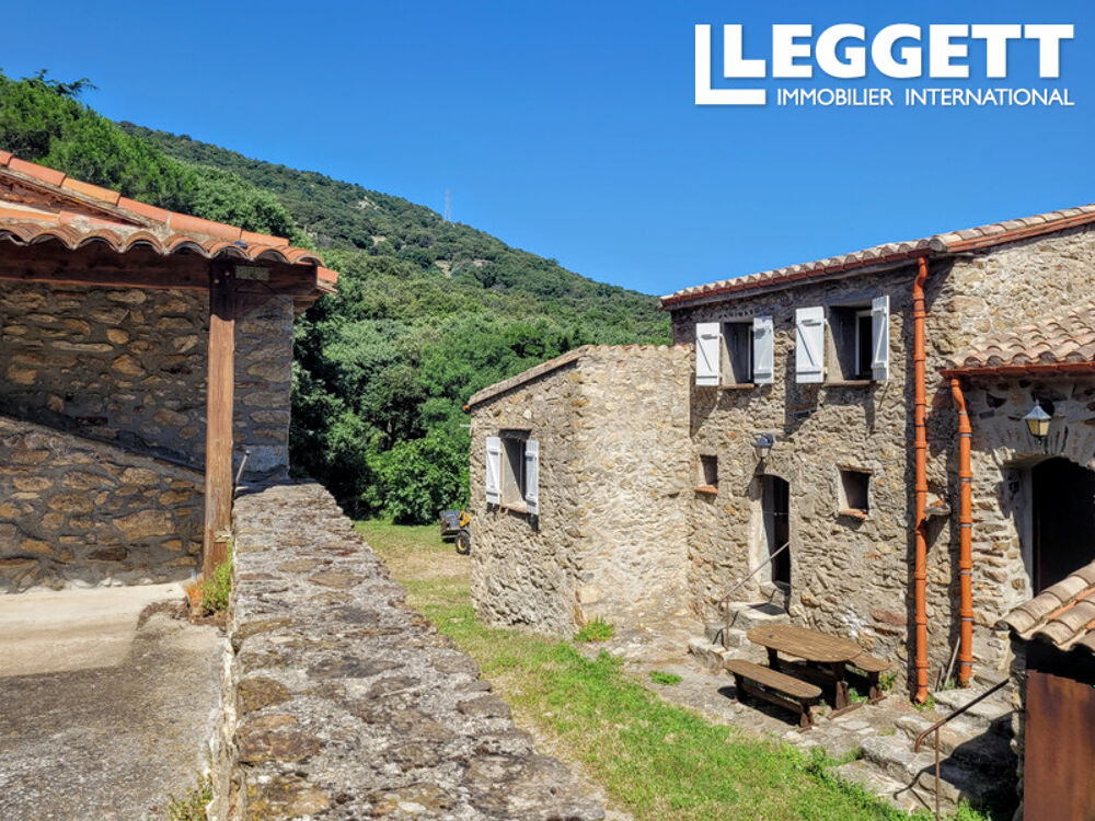 Vente Maison Mas catalan 44ha forêt Massane | 3 habitations 235 m² | piscine | mer 6 km Perpignan 30 km ArgelÈs-sur-mer
