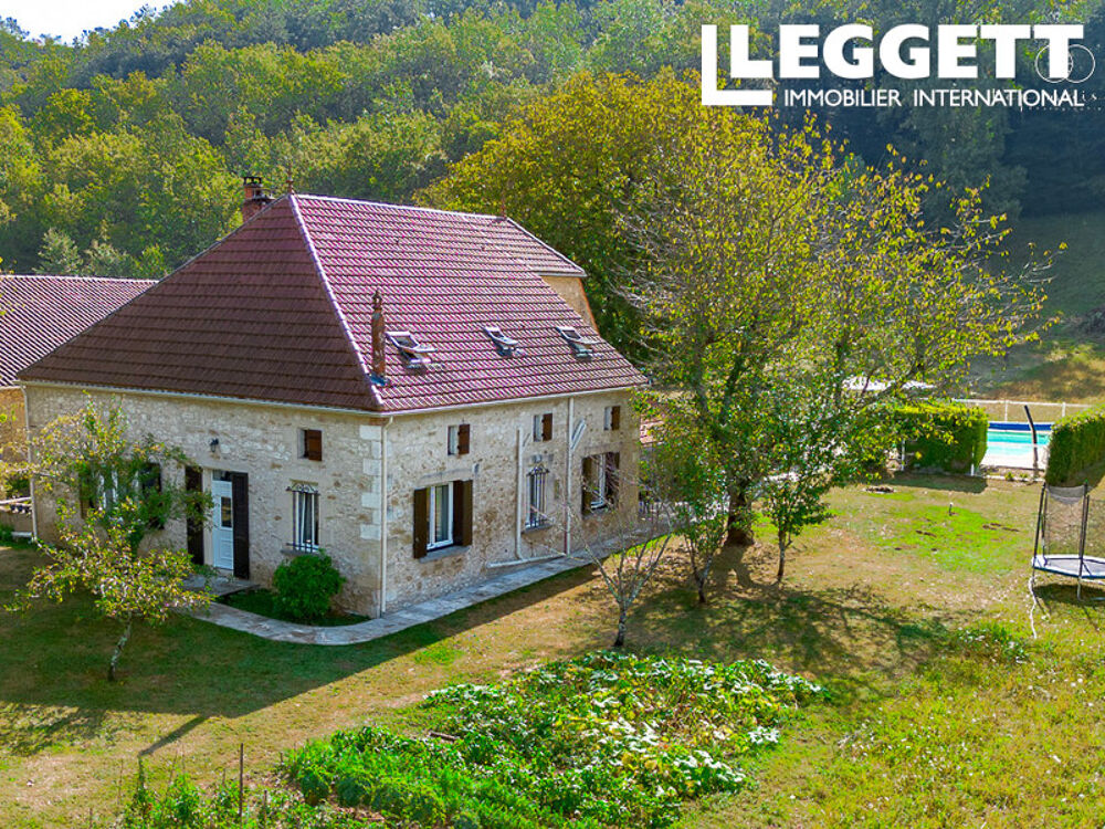Vente Maison Propriété en pierre Vallée du Lot, piscine, bois et logement indépendant possible Montcabrier