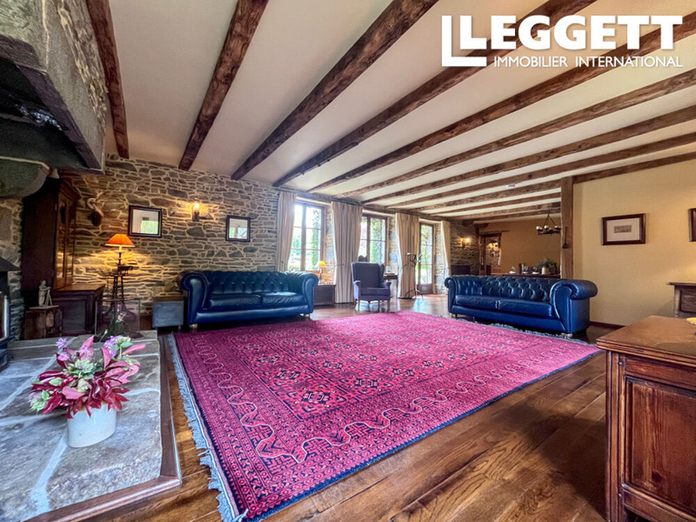 Maison de Maître 4 chambres à Trans-la-Forêt, Bretagne, avec potentiel gîtes et étang privé