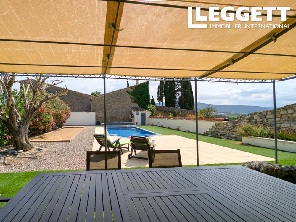 Vente Maison Maison de plain-pied en pierre avec piscine chauffée, jardin sans vis-à-vis et superbe vue Marseillette