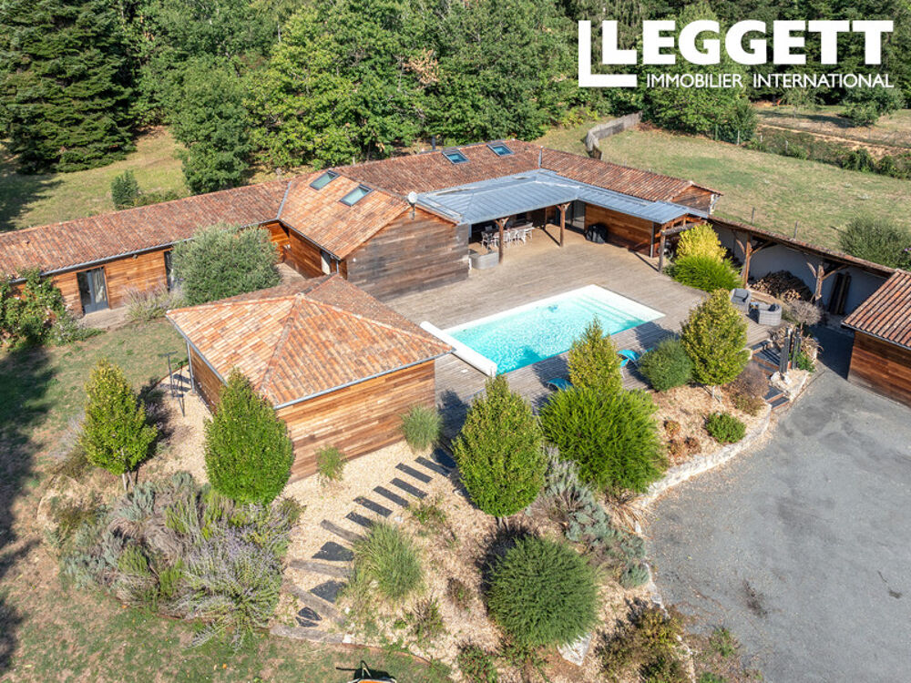 Vente Maison Grande villa plain pied 6 chambres avec jardin, piscine jacuzzi à la campagne Sarliac-sur-l'isle