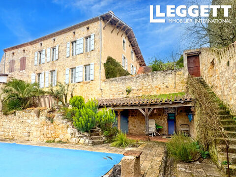   �l�gante maison de village en pierre avec piscine et maison d'amis ? vue sur la campagne du Gers Maison - 15 + pi�ce(s) - 570 m�