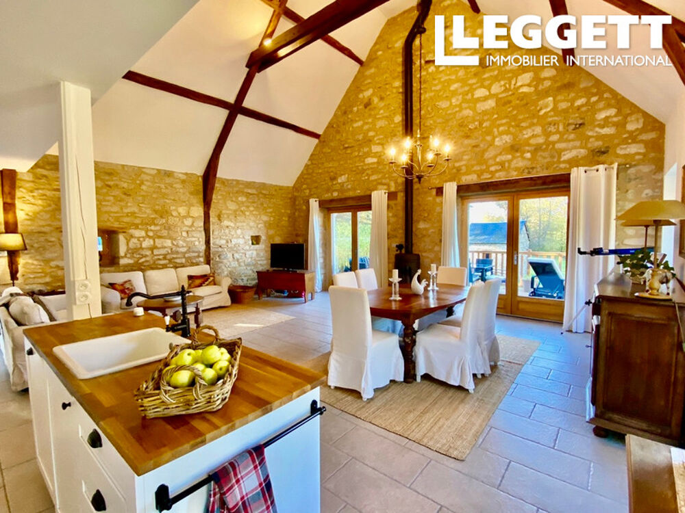 Vente Maison Belle propriété: grange aménagée en gîte haut gamme et maison familiale attenante un total de 4ch / 3sdb, Gourdon-murat