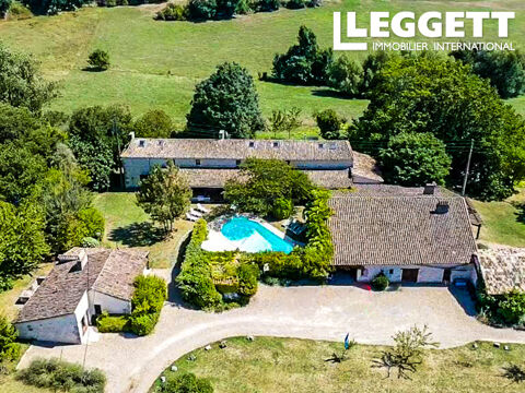   Charmante propri�te en pierre avec maisons d'amis, en campagne avec vues a proximit� d'Eymet Maison - 12 pi�ce(s) - 400 m�