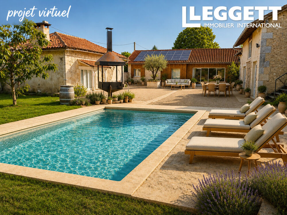 Périgord - Corps de ferme avec maison principale et 2 gîtes au calme avec vue sur la campagne