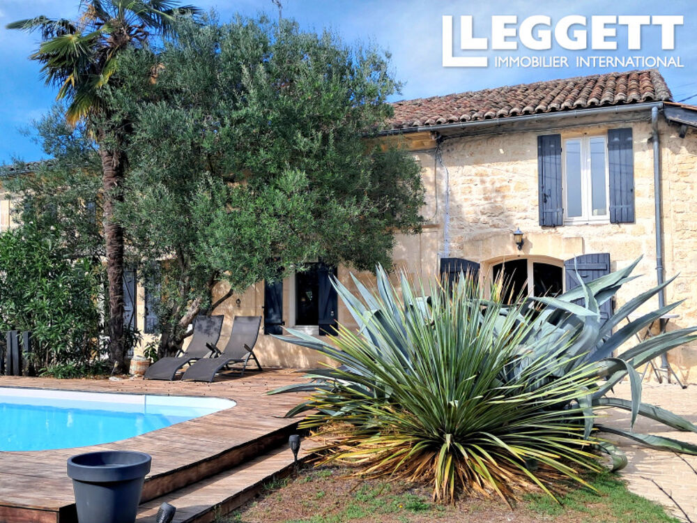 Vente Maison Charmante maison ancienne avec 5 chambres, jardin & piscine. Proche bourg de Prignac et Marcamps Prignac-et-marcamps