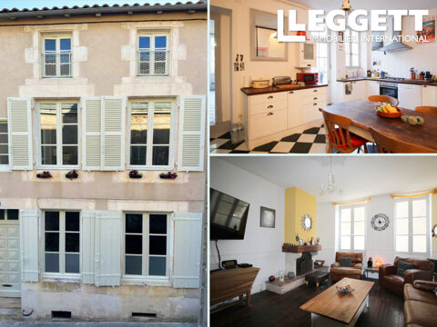   Grande maison de ville familiale avec 5 chambres, 3 salles de bain et jardin priv� � Civray Maison - 7 pi�ce(s) - 170 m�