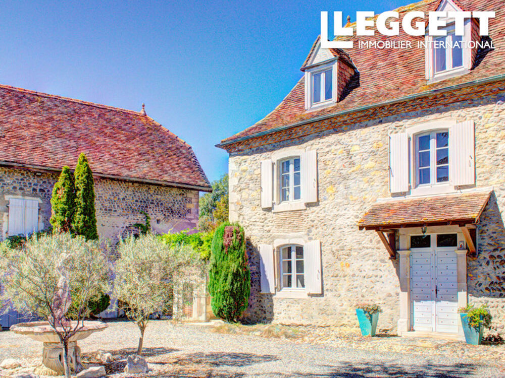 SPLENDIDE MAISON-DE-MAÎTRE + 7 CHAMBRES + PISCINE + GRANGE + ORTHEZ 12MN, PAU 30MN + BON POTENTIEL D'AFFAIRES!