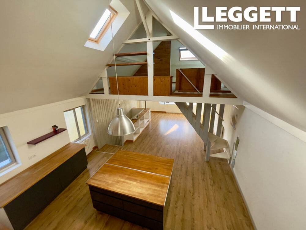 Vente Appartement Duplex de charme esprit loft de 84 m2 au c?ur de Portbail-sur-Mer, Manche Normandie, France. 2 chambres. Port-bail-sur-mer