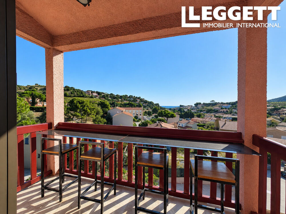 Appartement rénové avec piscine, cave, parking et panorama mer à Collioure