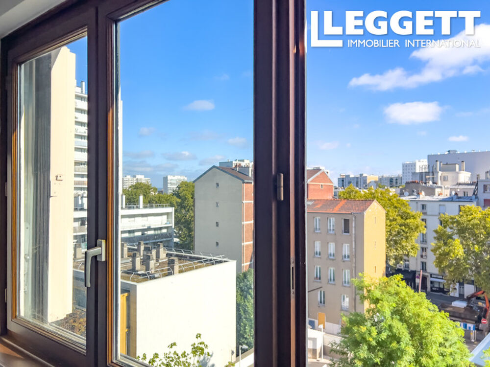 Vente Appartement Pont de Clichy 92, appart de 4P (T4) de 77 m² au 6e étage avec vue panoramique, gardien et jardin commun Clichy